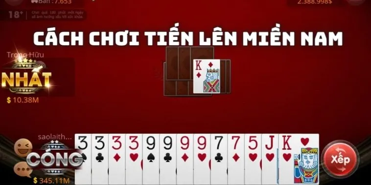 Hướng Dẫn Cách Chơi Tiến Lên Miền Nam Tại Nhà Cái 33WIN Hiệu Quả
